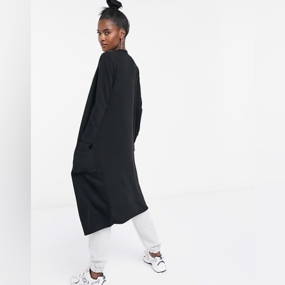 NOISY MAY | Black Long Cardigan with Pockets - Picture 2 of 14